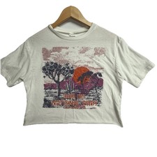 Joshua Tree National Park Crop T Shirt Womens XS Graphic Desert Sunset