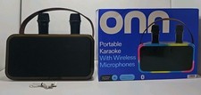 Onn Portable Bluetooth Karaoke Machine w/2 Wireless Microphones OPEN BOX