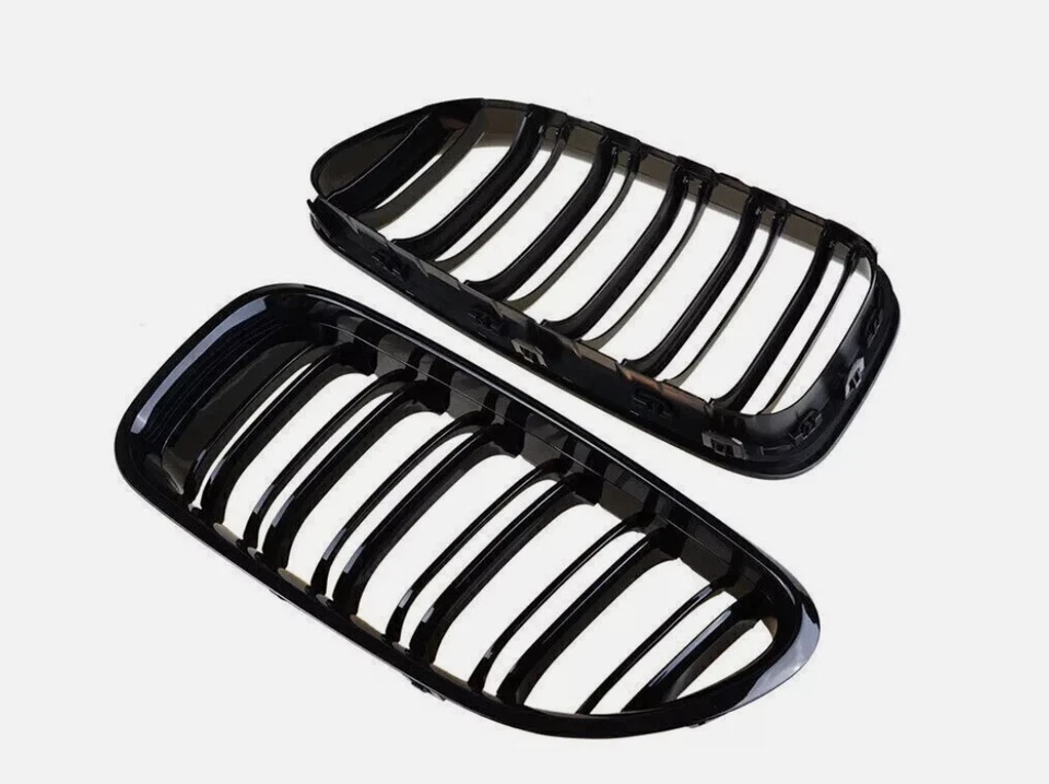 Front Bumper Grill Dual Slat Black Grille Fit 2012-2019 BMW F12 F13 F06 6-Series Foto 4 de 4