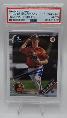 2019 Bowman Draft Gunnar Henderson 1st PSA Authentic Auto Baltimore Orioles