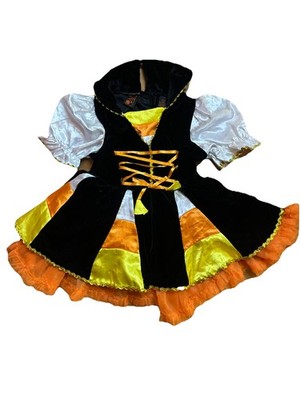 Candy Corn Witch Tutu Dress Halloween Costume Girls 3t Velvet Adorable