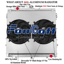 3 Row Aluminum Radiator+Shroud+Fan For 2007-2014 Toyota Tundra 4.0L V6 Gas MT