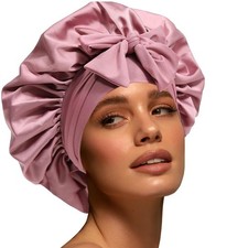 Silk Bonnet for Women, Satin Bonnet for Sleeping, Large Sleep Cap with Elastic T