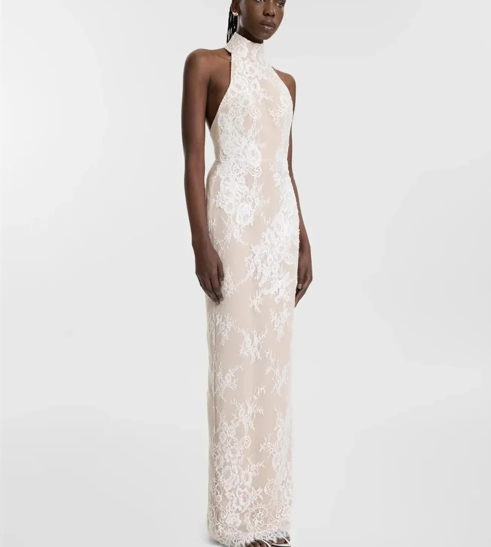 Wedding Dresses Backless Sheath Bride Party Gowns Afrcain Bridal Guest Dresses