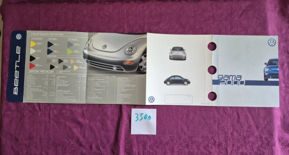 N°3500 / 3 dépliant VOLKSWAGEN Jetta . coccinelle . new beetle . Mexique 2000 - Photo 4/4