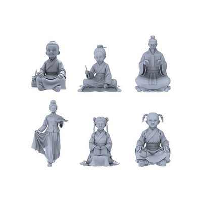 LYTR144045 1/144 Unpainted 3D Printed Model, Doll for Scene Matching 1set