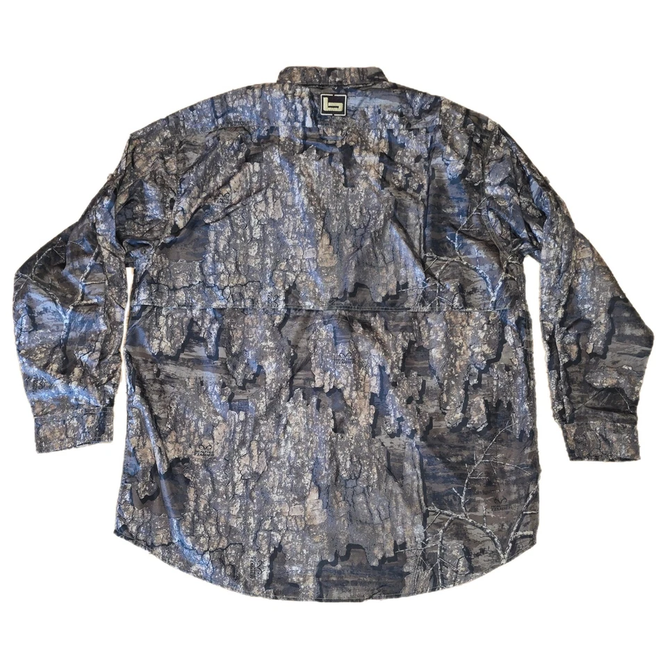 Banded Realtree Timber Camo Vented Lightweight Button Down L/S Shirt Men's 2XLT - Image 2 of 4