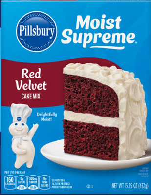PILLSBURY 'Red Velvet' Moist Supreme Premium Cake Mix 432 gr aus USA