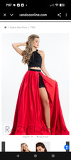 Rachel Allan prom dress size 6. Red/black 2 piece
