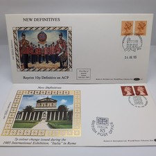 2x NEW DEFINITIVES 1985 Benham First Day Cover Windsor PMK Cancel GB Stamp FDC