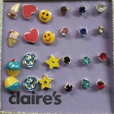 Claire's Girls/Teens Stud Earrings NEW Multicolor Acrylic/Metal