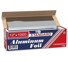 12"x1000ft Aluminum Foil Roll - Commercial Grade Heavy Duty Kitchen Wrap