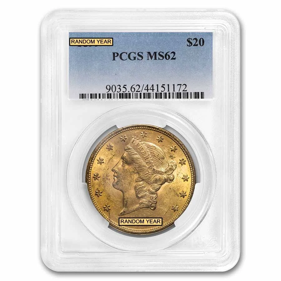 MS 62 Graded 1900 Year Double Eagle $20 US Gold Coins (Pre - 1933