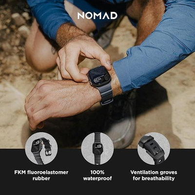 #ad NEW Nomad Rocky Point Band 45mm 46mm 49mm for Apple Watch STORM BLACK Just Band $55.99