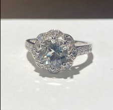 Natural Prasiolite Ring 925 Sz 7