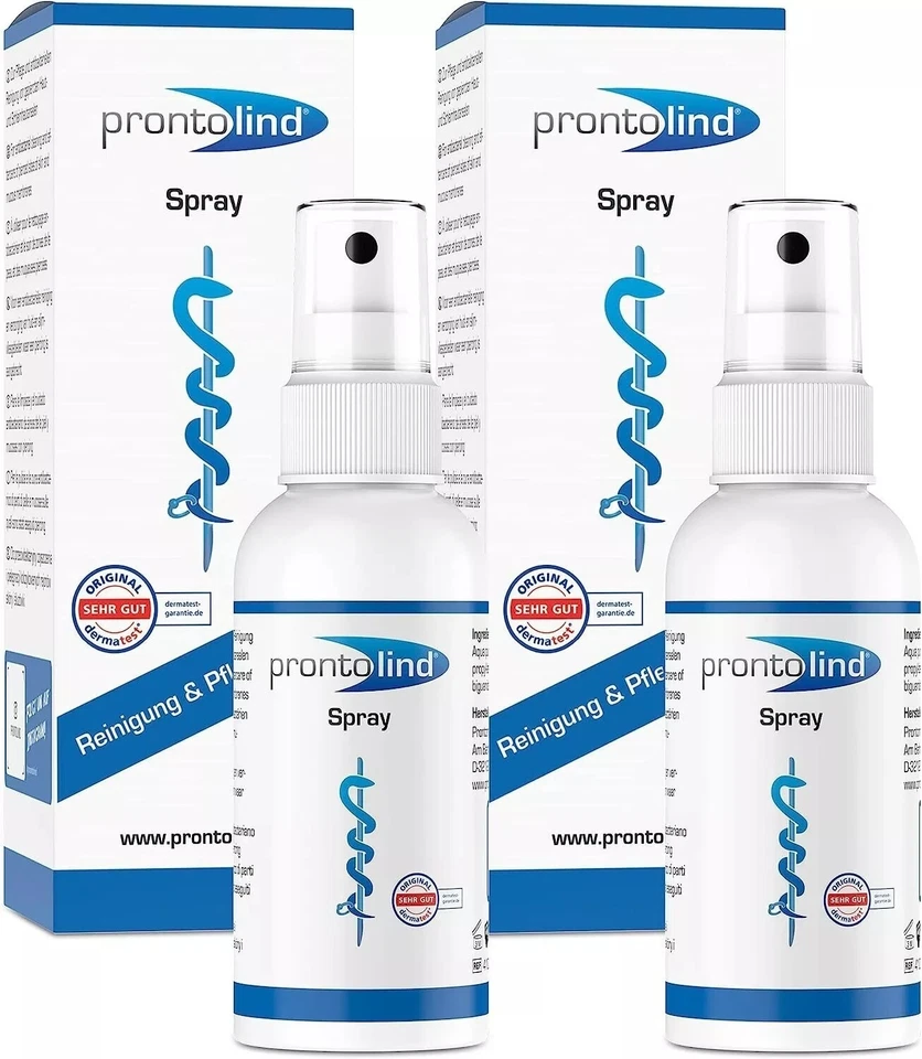 Prontolind Spray Cleaner Antiseptic Piercing Tattoo Art Solution Saline Care x 2