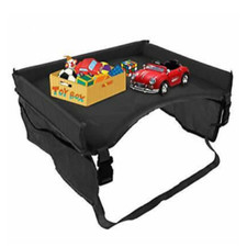 Kidluf Kids Travel Tray Car Seat Organizer, Black