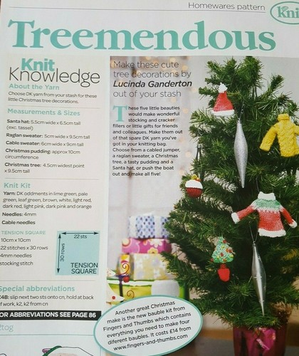 TREEMENDOUS, Cute tree decorations -Tree,Hat,Pudding,2 Sweaters Mag.Pullout(G) - Picture 2 of 5