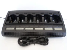 Motorola WPLN4127AR Impres 6 Bank Rack Charger with Power Cord *** TESTED