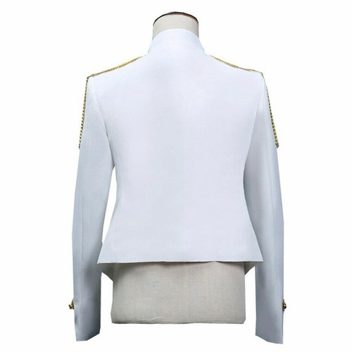 Herren Husarenanzug kurze Jacke Cardigan Schlagzeuger Steampunk Blazer Show Party - Bild 5 von 8
