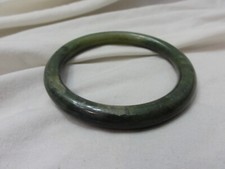 VINTAGE Green Jadeite Jade 9mm Bangle Bracelet ~ See Description