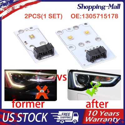 2X LED DRL Board Chip Daytime Running Light For Audi A5 S5 13-17 Xenon Headlight