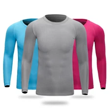 Men Compression Thermal Base Layer Tights T-Shirt Top Long Pants Gym Activewear