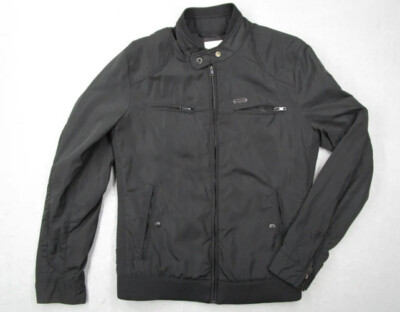 Diesel men s stylish lioghtweight moto style jacket. Black. Size Medium.