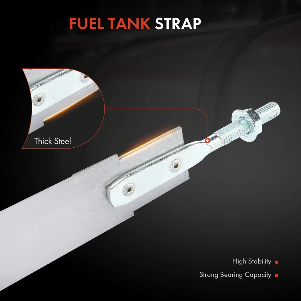 2x correas de tanque de combustible de acero para Chevrolet C10 Suburban C20 Suburban 1974-1986 GMC Foto 3 de 4