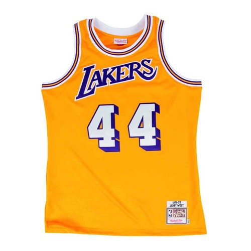 Mitchell & Ness Los Angeles Lakers 1971-72 Jerry West Authentic GOLD Jersey - Picture 9 of 16