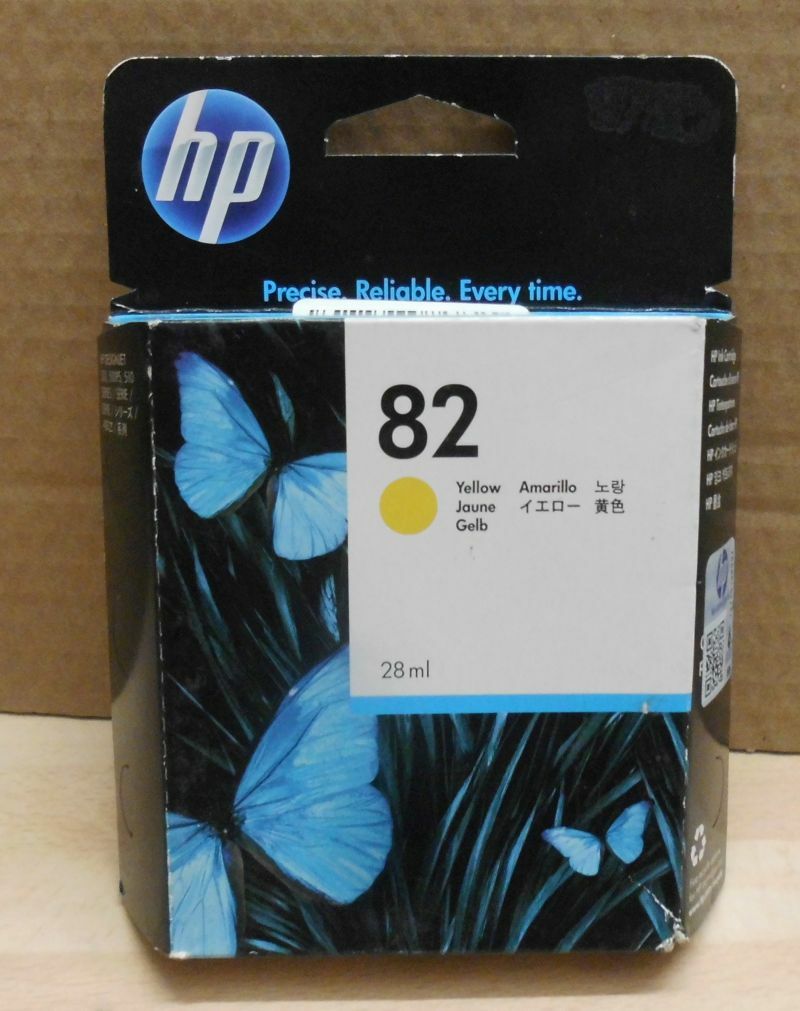 HP 82 Tinte yellow CH568A DesignJet 500 510 800 815mfp 800ps OVP 2016 ...