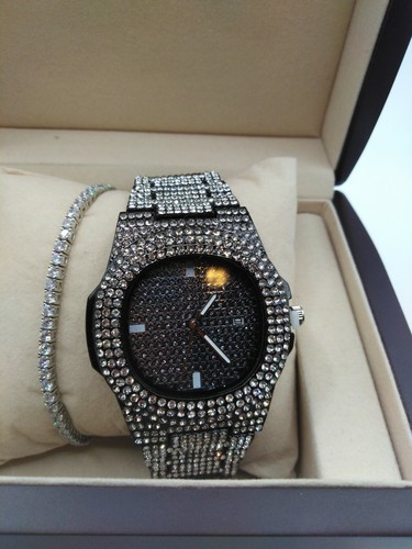 BRACCIALE TENNIS IN ARGENTO 925 + OROLOGIO CON SWAROVSKY ,UNISEX NUOVO |  eBay