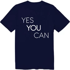 Yes You Can Motivational Workout Fitness GYM Unisex Crew Neck T-Shirt Motivation