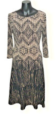 Anne Klein Dress Fit and Flare Long Sleeve Round Neck Stretch Pullover 