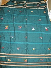Tablecloth from S. American country- Green w/ Birds Approx 51" x 70 T52 