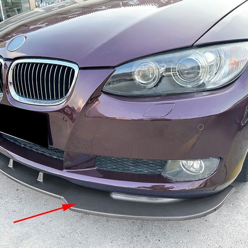 For 07-13 BMW 3 Series E92 E93 Carbon Fiber Style Front Bumper Lip Spoiler Mod - Picture 3 of 4