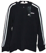 ADIDAS Long Sleeve Black  White Sweatshirt AA6890 Boy's Size: 6 Style NWT 28
