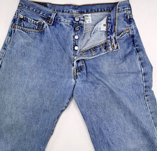 Vintage Levi  s 501XX Button Fly Jeans 36x32 35x31 Actual Blue 1993 Red Batwing