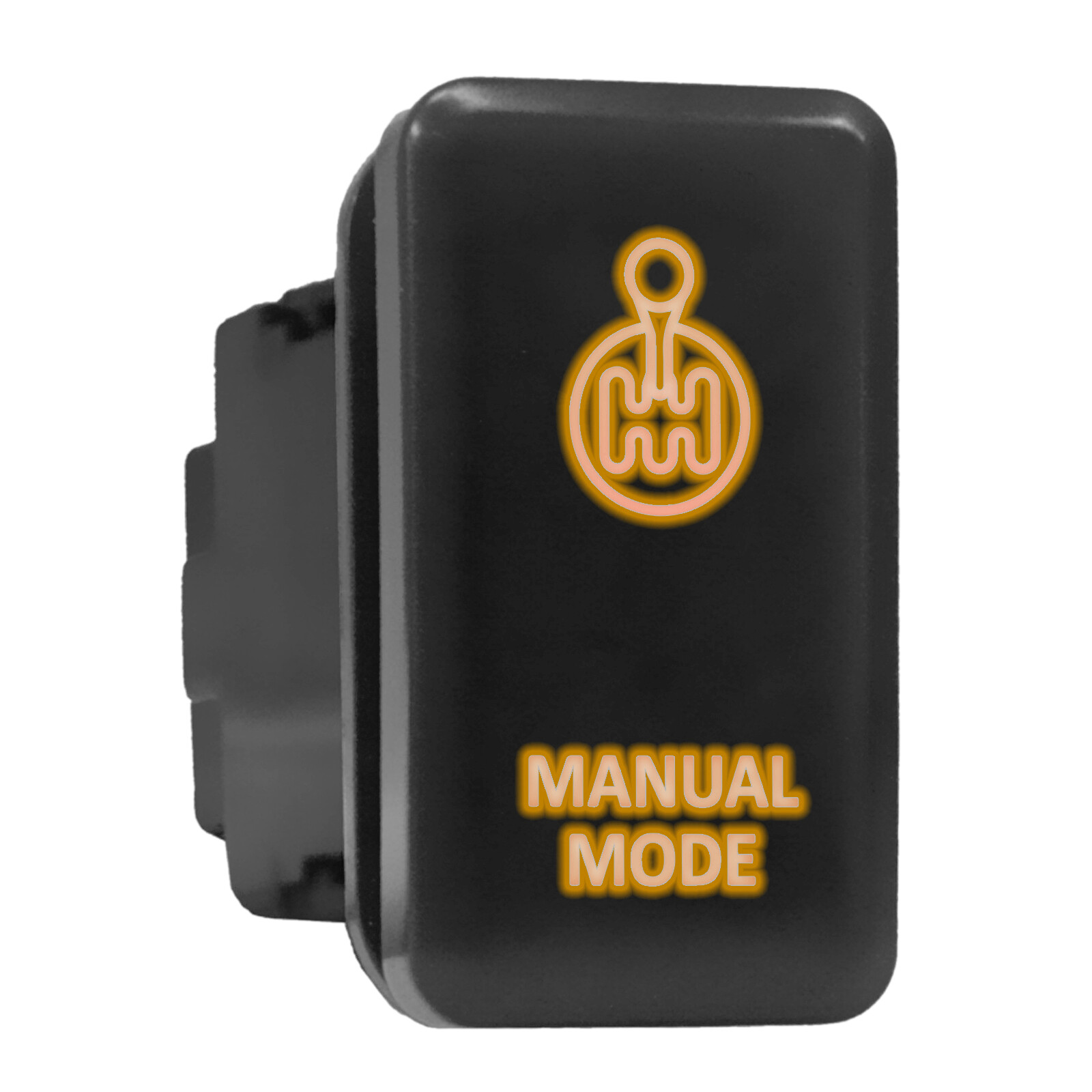 Orange Backlit Manual Push Switch 1.54x0.83in for Toyota Models