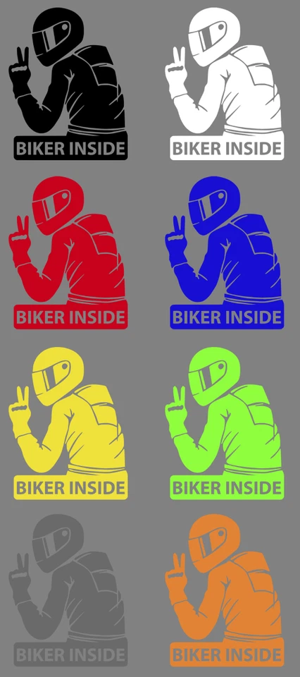 Aufkleber Biker inside Victory Motorradfahrer Bike Motorrad Respect Respekt