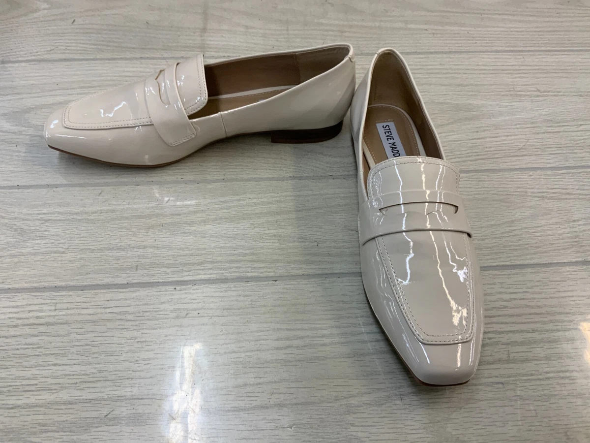 Steve madden on sale white loafers