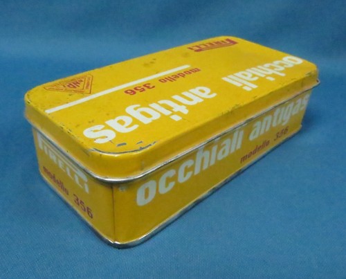Vintage Occhiali Pirelli Model 356 ENPI Glasses Goggles with Orig. Tin Box  - Afbeelding 3 van 8