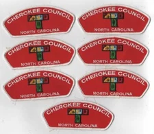 Cherokee Council Lot of 7 Council Shoulder Patches CSP [CSP-1478]