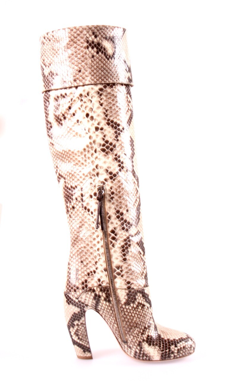 LUXURY MIU MIU BY PRADA BOOTS 5WP036 GENUINE PYTHON LEATHER NEW 38 38.5 image 6