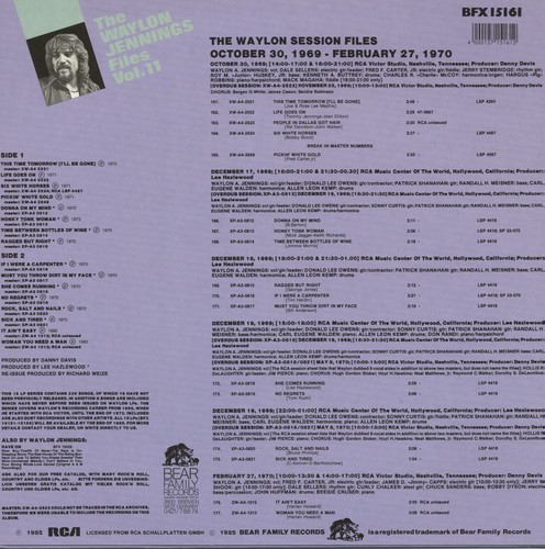 Waylon Jennings - The Waylon Jennings Files, Vol.11 (LP) - Vinyl Country - Foto 2 di 4