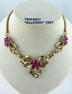 TRIFARI  Collier ''ALLEGRO'' , USA  1957