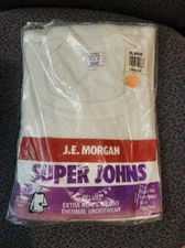 Vintage XL LS Shirt Thermal Underwear J. E. Morgan Super Johns Made In USA NEW!!