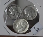 SIlver Dime lot--Mercury & two Roosevelts