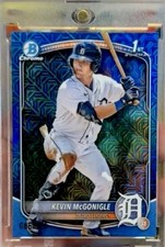 2025 Bowman Chrome Mega Box Kevin McGonigle 1st Navy Blue Mojo Refractor /175