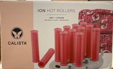 Calista 12 Long Ion Hot Rollers Travel Case Fast Heating Curl Wave WITH BOX